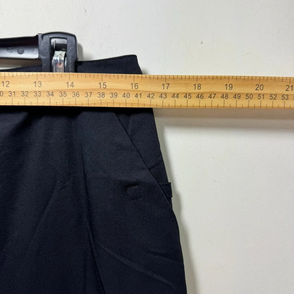 Valerie Stevens Sports Vtg Parachute Convertible Y2K Utility Maxi Skirt 10 Black